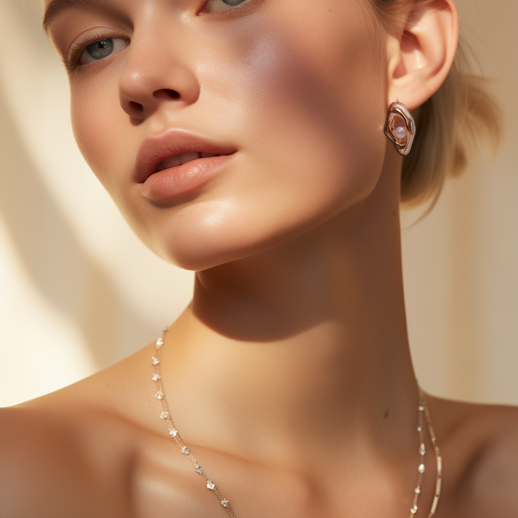 Irregular Shape golden Pearl Earrings