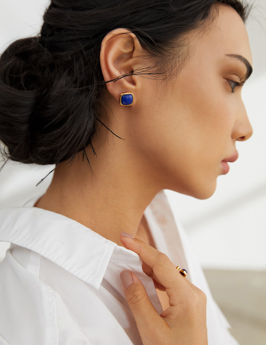 Square Lazurite Earrings