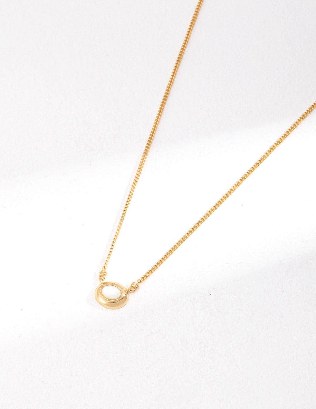 Golden Mother of Pearl Necklace
