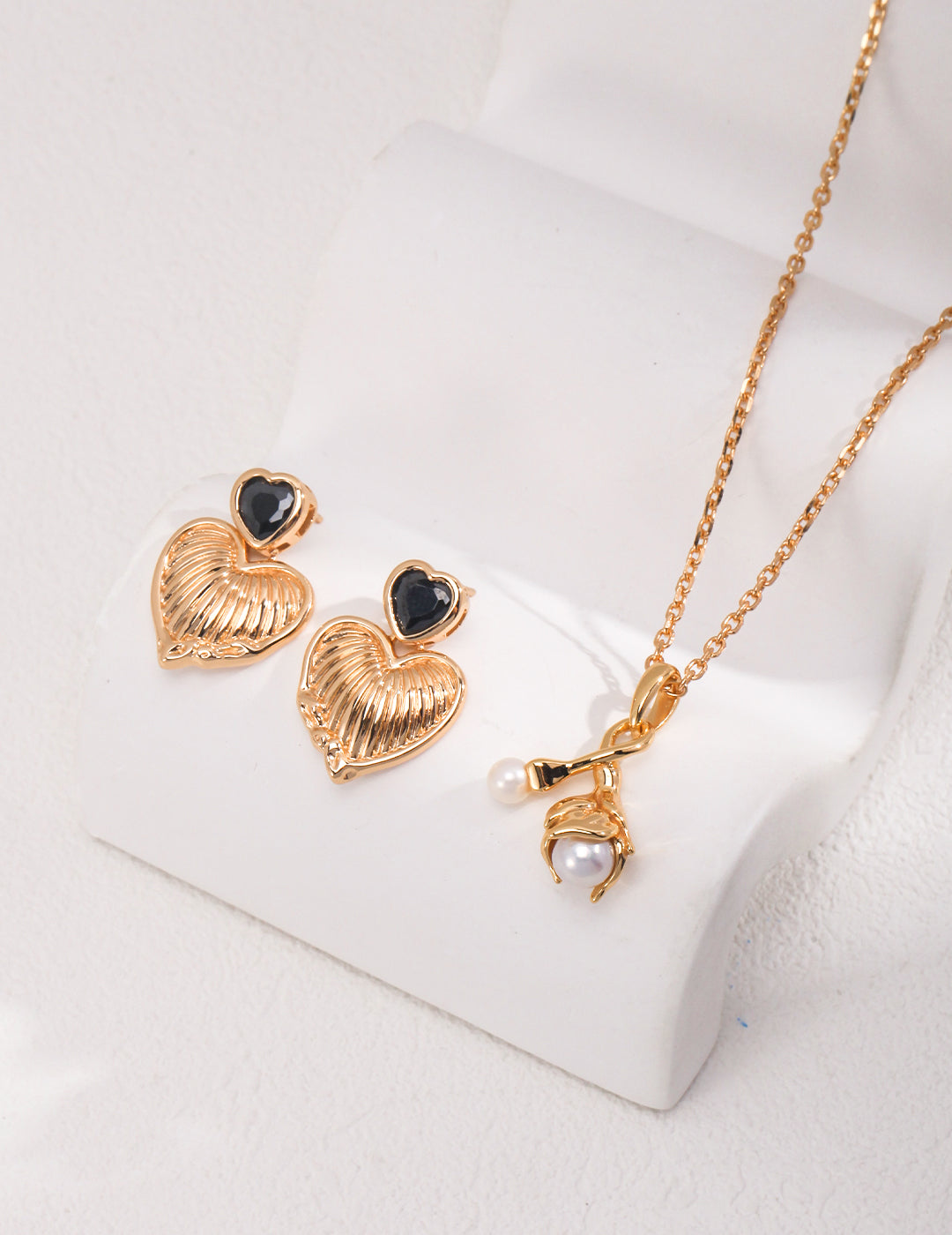 Heart Shape Golden Earring