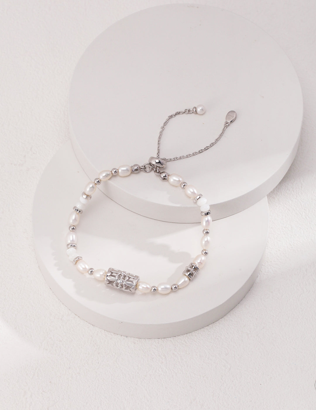Black Agate Pearl Bracelet