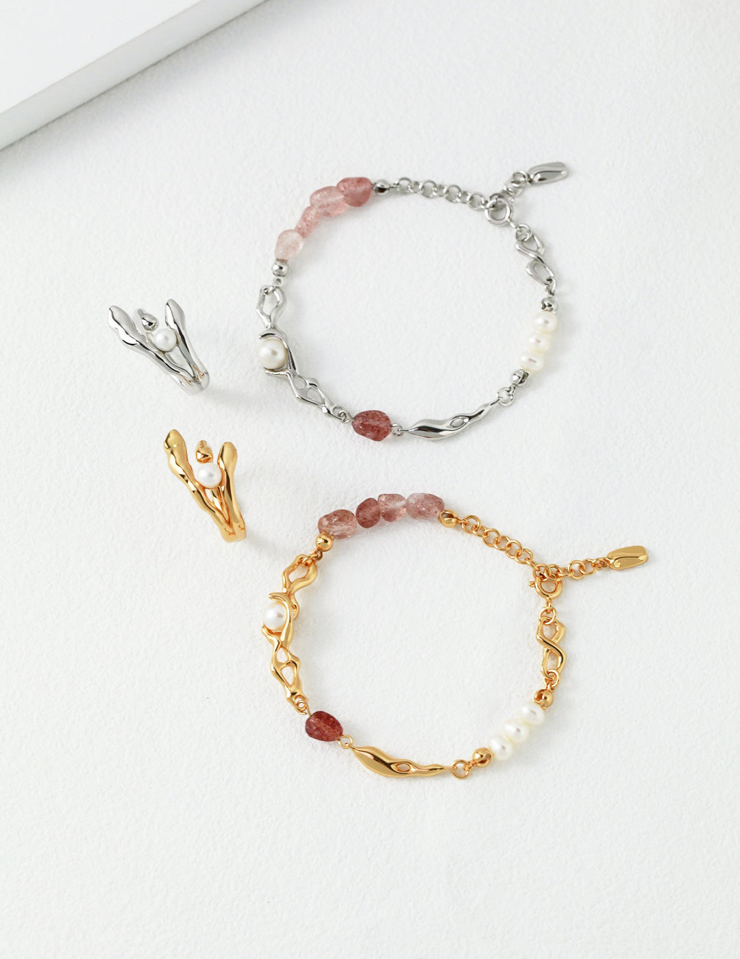 Bracciale al quarzo fragola