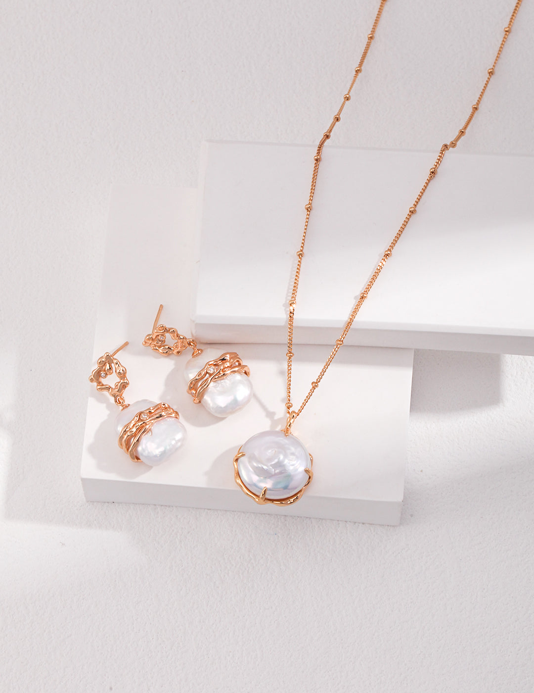 Natural Pearl two side Necklace