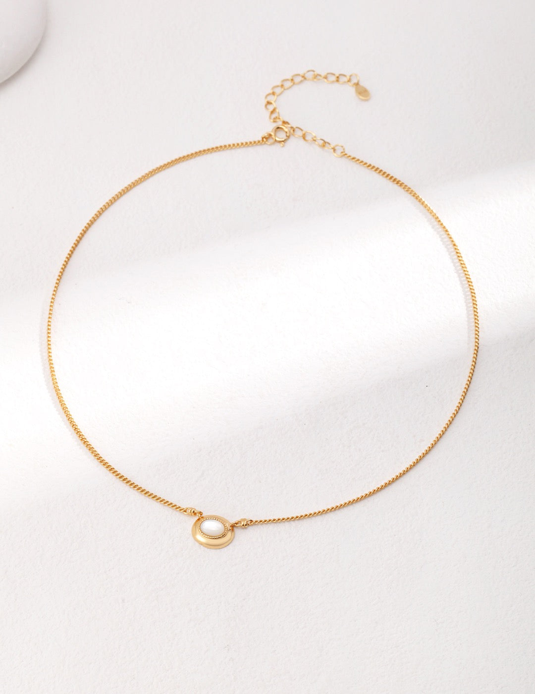 Golden Mother of Pearl Necklace