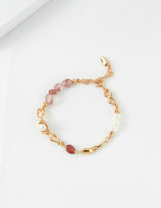 Bracciale al quarzo fragola