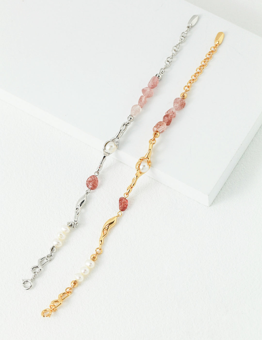 Bracciale al quarzo fragola