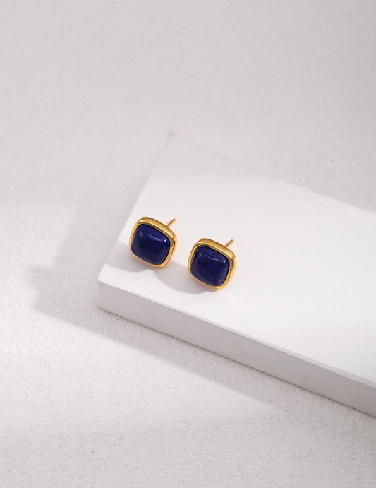 Square Lazurite Earrings