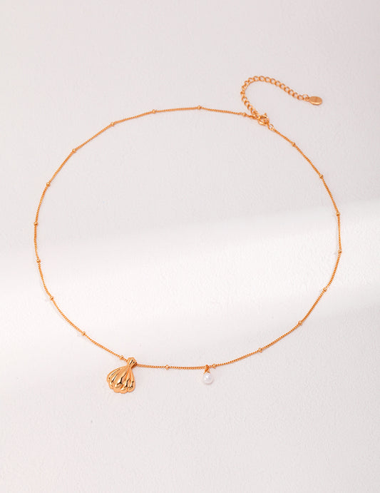 Shell Shape Golden Necklace