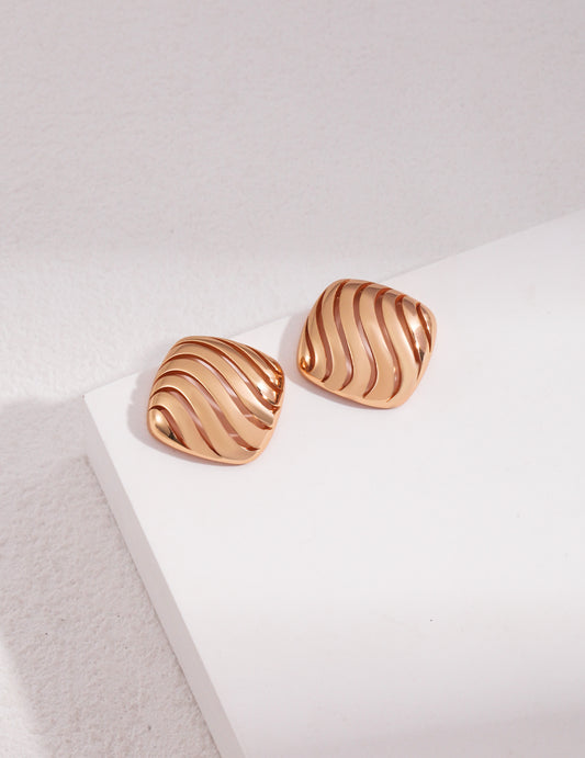 Hollow Plain Design Earrings